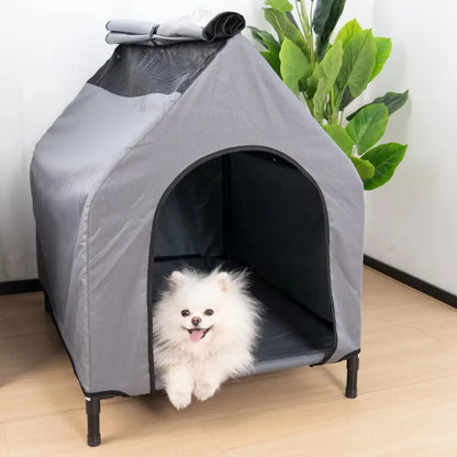 Manufacturer Wholesale Summer Dog Tent Waterproof Breathable Square Shape Classic Style Foldable with Packing