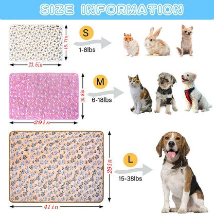 Pet Blanket Soft Fluffy Flannel Dog Sleeping Blanket Winter Warm Pet Mat Warm Comfortable Blanket for Cat Dog Pet Supplies
