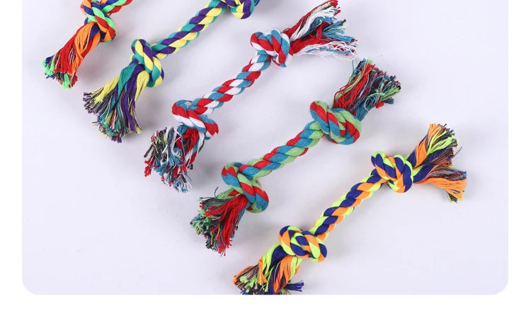 Dog Toy Pet Molar Bite-resistant Cotton Rope Knot for Small Dog Puppy Relieving Stuffy Cleaning Teeth Pet Chew Toys