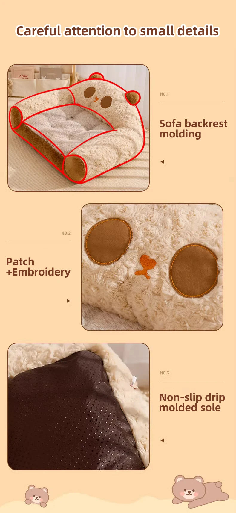 HOOPET Modern Plush Pet Kennel Sofa,Thick Plush Dog Kennel,Cat Kennel,Comfortable Warm Pet Sleeping Bed,Luxury Pet Home