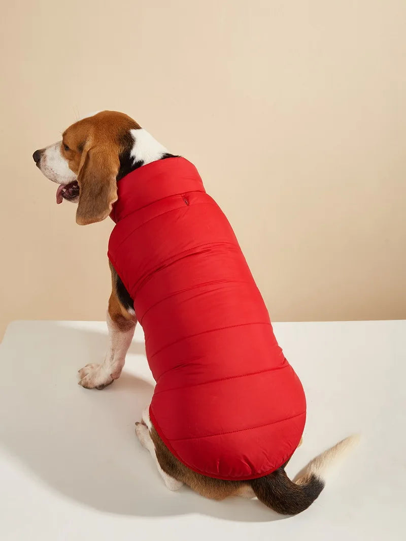 Winter Pet Dog Coat Winter Warmth Clothes Winter Dog Vest With Integrated Keep Warm Fleece Back Zipper For Small Medium Dog