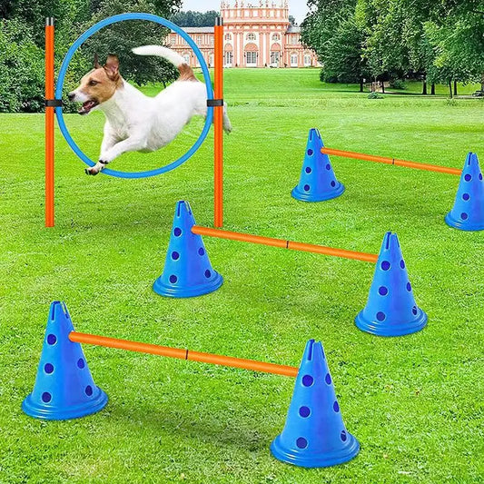the HURDLEHERO DOG SET - Pet Agility Training Set, Jumping Bar Dog Obstacle, Training Equipment Hurdle, Training Dog, Training Device, Pet Supplies