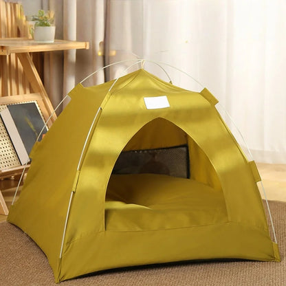 the DOG DOME TENT - Dog/Cat Tent House, Dog/Cat Bed, Cute Pet Bed, Comfortable Breathable Dual-Use for Cats/Dogs Portable