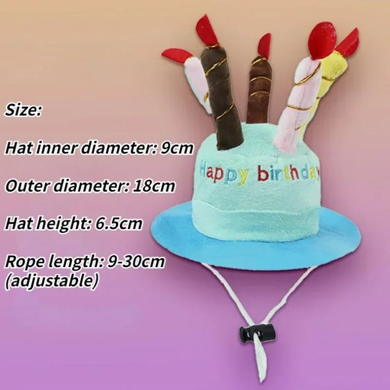 Cute Dog Birthday Toy Adorable Dog Cat Birthday Cake Hat Headwear Cap Puppy Kitten Hat Pet Gift Toys  аксесуари для собак