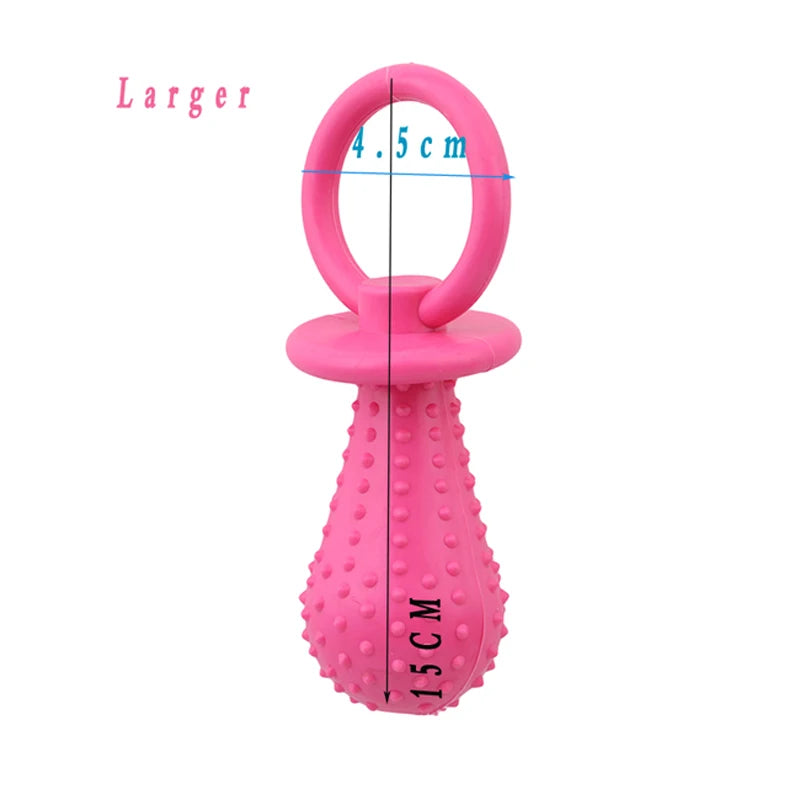 1pc Rubber Nipple Toys For Dog Pet  Resistant Chewing Teething  Small Cat Puppy Cleaning Bite Pet Products