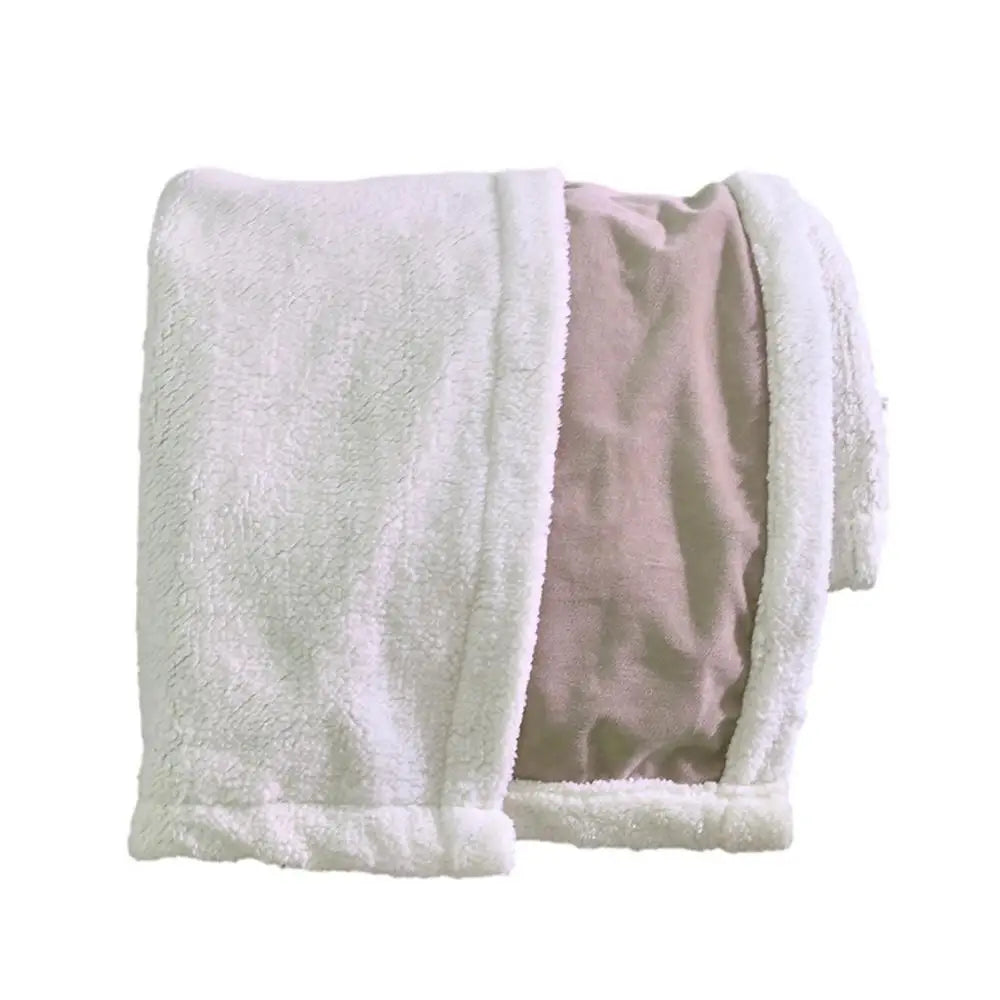 Waterproof Dog Blanket Double Layer Thick Warm Small Cat Blanket Washable Soft Plush Reversible Throw Furniture Protector