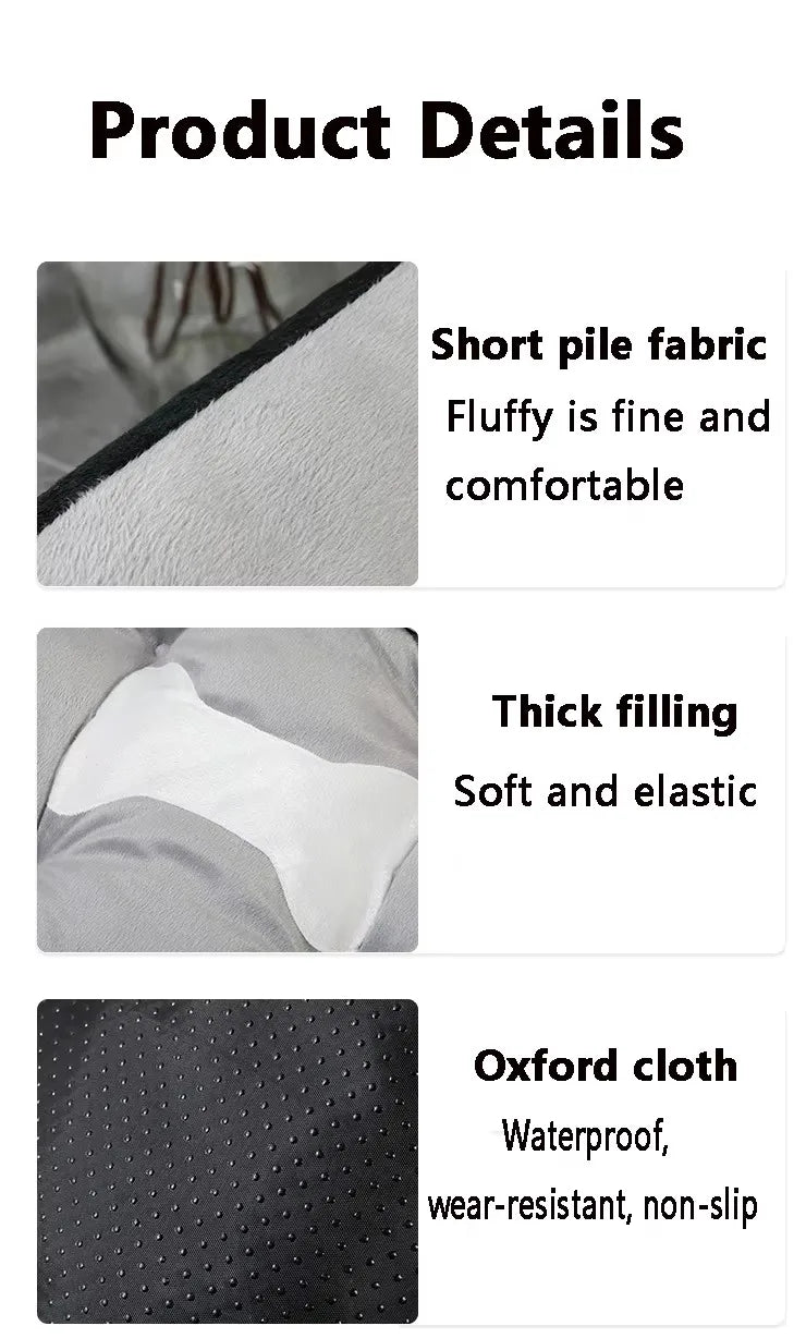 Dog Bed for Large Dog Cushion Square Breathable Non-slip Sleeping Cat Bed Winter Warm Thickened Dog Bed Soft Cat Mat Pet House