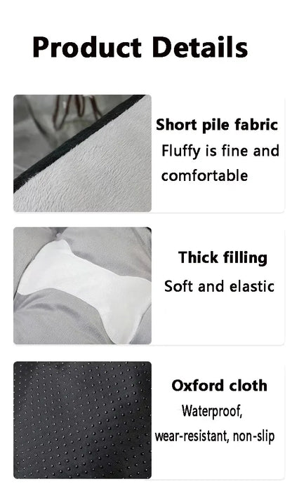 Dog Bed for Large Dog Cushion Square Breathable Non-slip Sleeping Cat Bed Winter Warm Thickened Dog Bed Soft Cat Mat Pet House