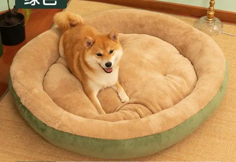 2023 Warm Soft Plush Pet Bed for Small Medium Large Dogs Round Cat Bed House Dogs Mat Dog Sleep Kennel Mat Cama Perro