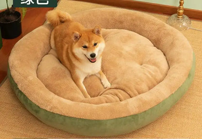 2023 Warm Soft Plush Pet Bed for Small Medium Large Dogs Round Cat Bed House Dogs Mat Dog Sleep Kennel Mat Cama Perro