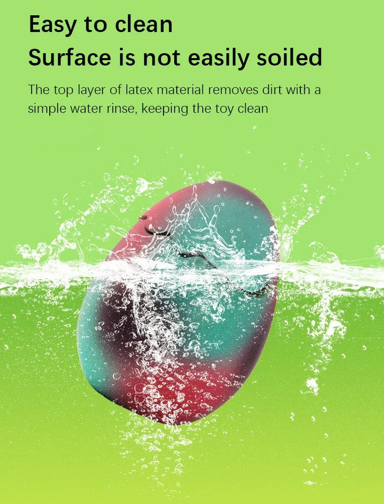 Dog Latex Toys Interactive Games Stretchable Dragon Eggs Teething Playing Easy Clean Squeeze Transform Sound Toys Pet Supplies