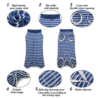 Dog Surgical Recovery Suit Abdominal Wound Wrap Belly Protector After Surgery Puppy Surgical Clothes Home Indoor Pets Clothing