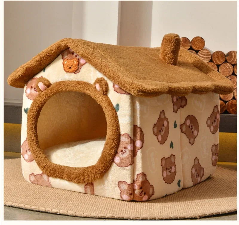 Dog Kennels Four Seasons Universal Small Dog Houses Removable and Washable Warm Dog House Cat Kennel Pet Supplies House for Dogs