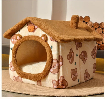 Dog Kennels Four Seasons Universal Small Dog Houses Removable and Washable Warm Dog House Cat Kennel Pet Supplies House for Dogs