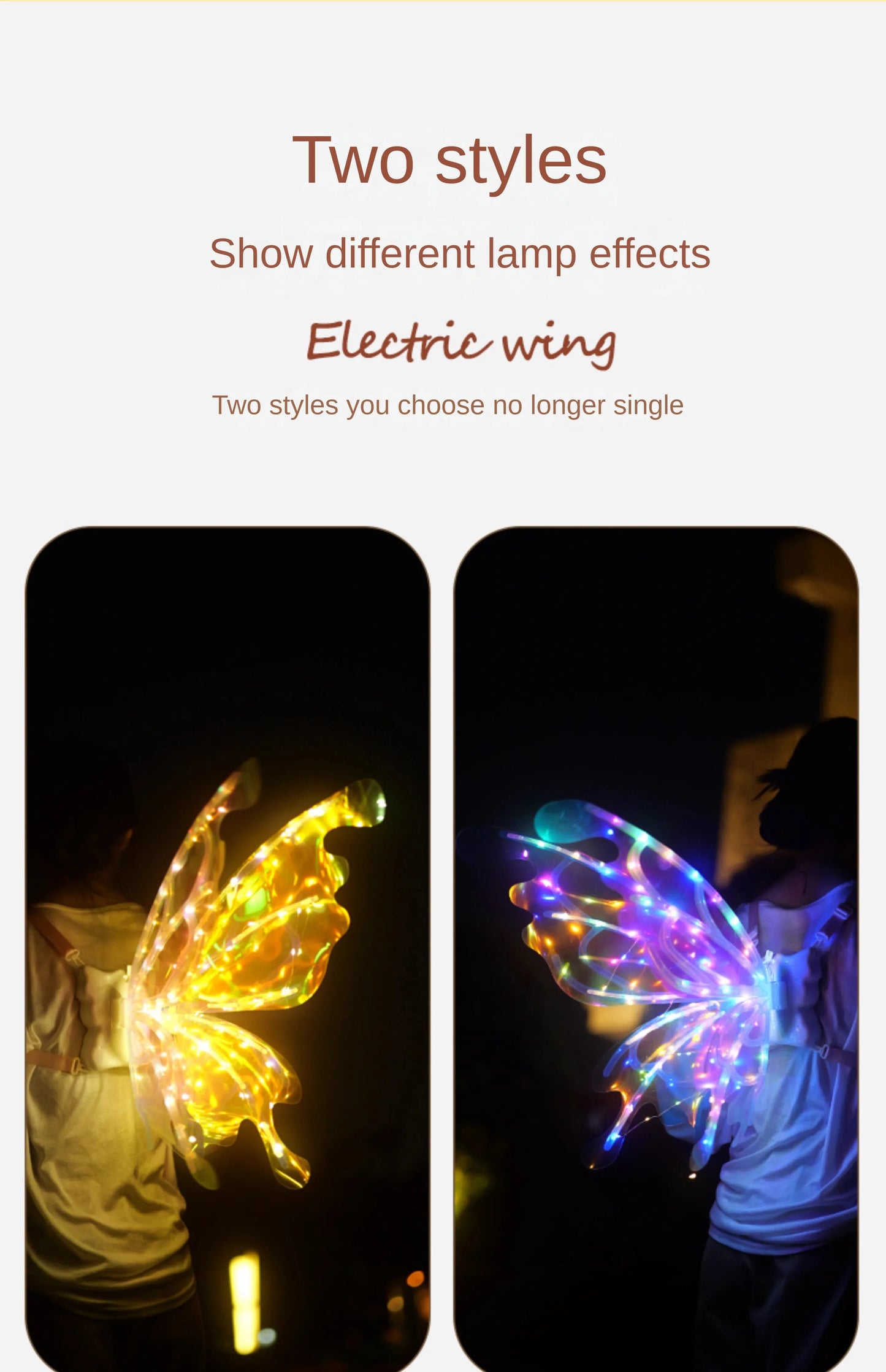 the GLOW WINGS - Dog Butterfly Wings, Pet Glowing Wings, Puppy Summer Clothes, Decorative Samoyed/Husky Medium Dogs