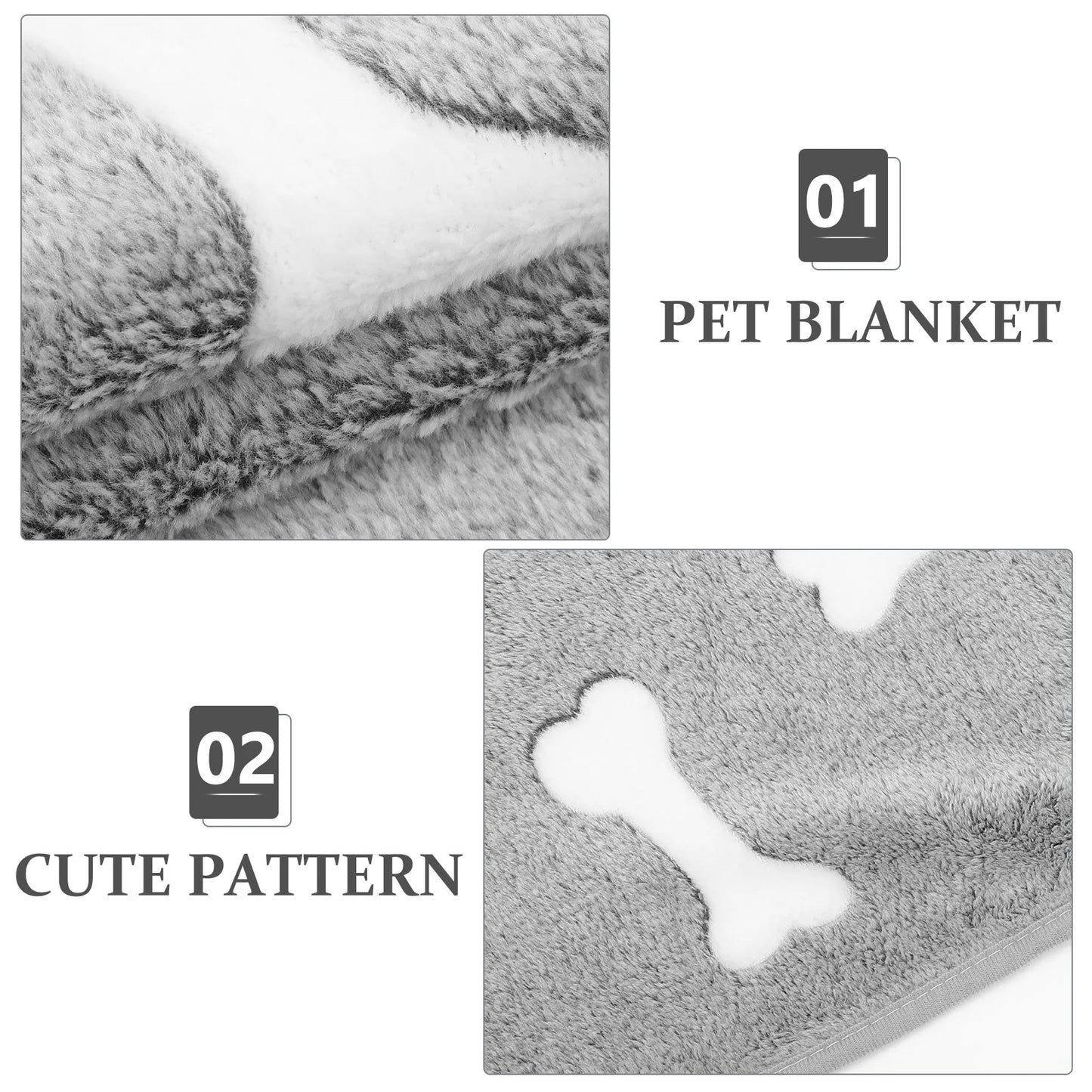 Coral Fleece Dog Cat Blanket Comfortable Warm Pet Bed Throw Blanket Sofa Use Winter Essential Sleeping Mat Comfortable Cat Blank