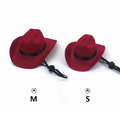 the WRANGLER DOG - Pet Hat, Dog/Cat Western Cowboy Hat, Retro Photo Prop for Dogs and Cats, Funny Doll Decoration, Pet Triangle Scarf, Pet Accessories