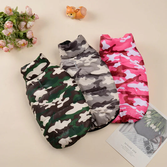 Reversible Winter Warm Dog Clothes Windproof Pet Vest Jacket For Small Medium Dogs Cats Chihuahua French Bulldog Yorkshire Coat