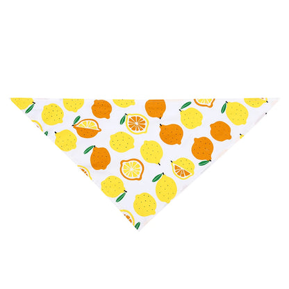 Sucado Dog Bandana Fruit Floral Spring Washable Soft Doggy Scarf Kerchief Summer Adjustable for Small Medium Large Dogs Pets