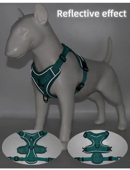 the NOPULL PRO HARNESS SET - No Pull Dog Harness and Leash Set Adjustable Pet Harness Vest for Small Dogs Cats Reflective Dog Chest Strap Lead Walking