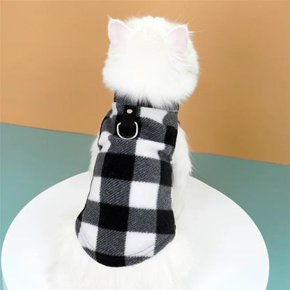 Pet Fleece Vest with Soft and Warm Fleece Sleeveless Design Unconstrained Forelimbs Autumn and Winter Warm Pet Clothing