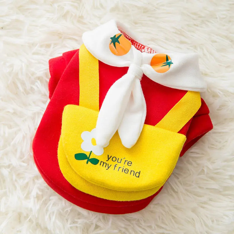 Autumn Winter Pet Dog Warm Clothes Fleece Dog Hoodies Coat with Messenger Bag Chihuahua French Bulldog Pullover Dog Girl Costume