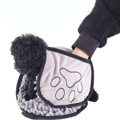 the PAWPOLISH BATH GLOVE - NEW Body Scrubber, Cat/Dog Bath Towel, Glove-Style Bathing Towel, New Dog Drying Towel, Quick-Dry Pet Supplies