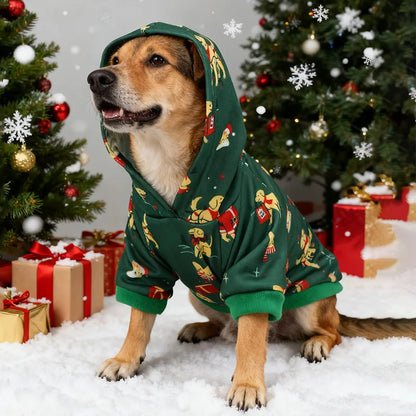 the PAWLIDAY CHEER HOODIE - New Arrival Pet Christmas Hoodie, Dog Holiday Clothes, Festive Pet Apparel