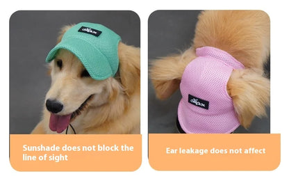 the SUNPAWS BREATHABLE HAT - New Summer Pet Dog Hat, Breathable Sun Protection, Ears Exposed Design, Golden Retriever, Dog Cap, Summer Shade Pet Accessories