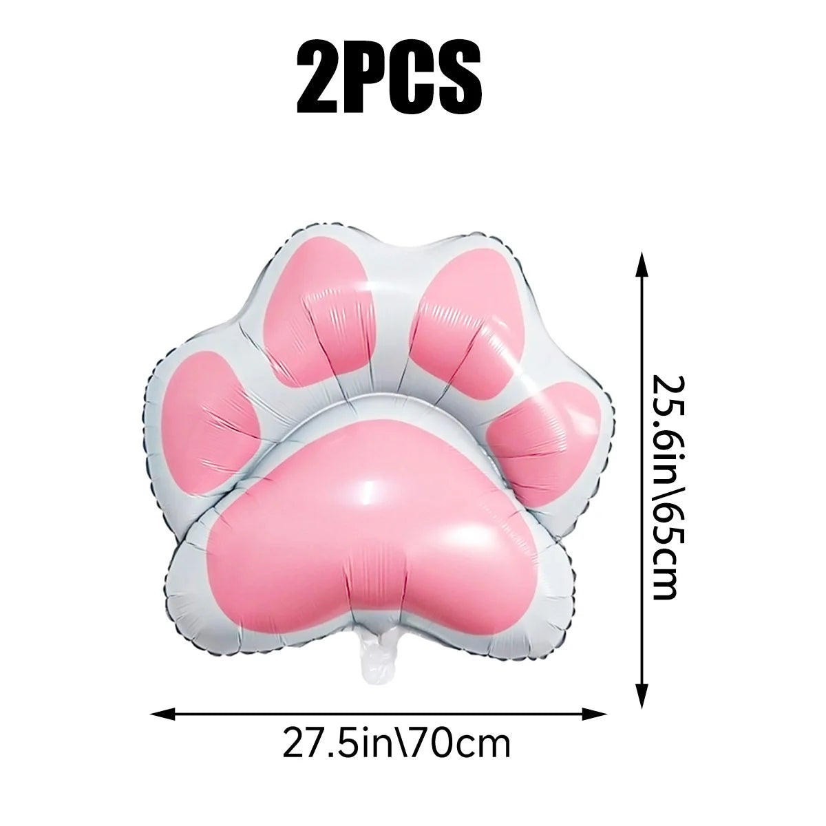 2pcs Animal Let's Pawty Pink Dog Paw Aluminum Film Balloon Cute Animal Birthday Party Baby Party Decoration Supplies
