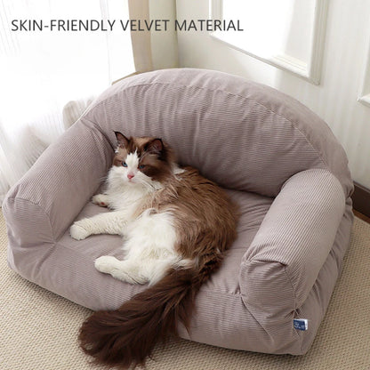 Cozy Deep Sleep Pet Bed with Removable and Washable Cover - Large Cat and Dog Mattress for Winter Warmth - All Year Round Use