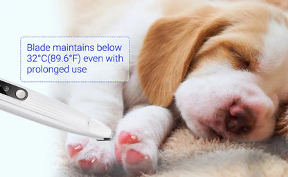 Portable Dog Paw Trimmer with Led Light Rechargeable Cordless Nail Grinder Shaver for Cats And Other Pets Nail Grooming Tools