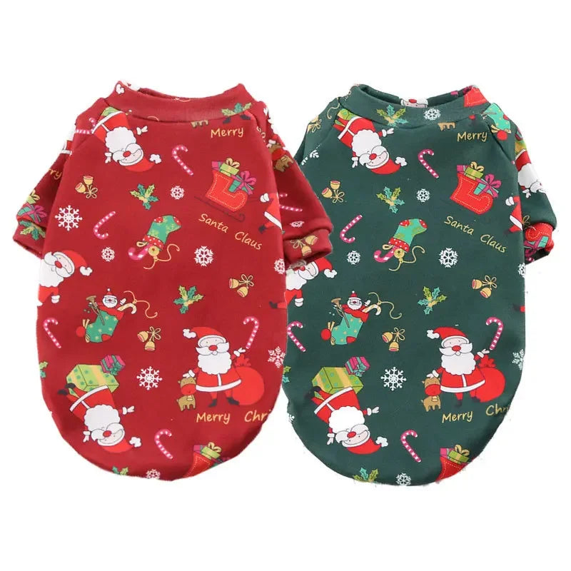 the MERRY MUTTS CHRISTMAS HOODIE - Christmas Dog Clothes, Pet Clothing, Hoodies, Comfortable Warm Soft Autumn Winter Puppy Outfit, Pet Dog Coat