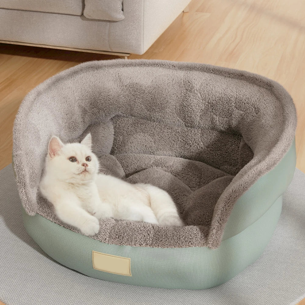 Round Rabbits Fluffy Dog Cat Bed Non-Slip Bottom Waterproof Pet Mattress For Indoor Pets Cat Dog