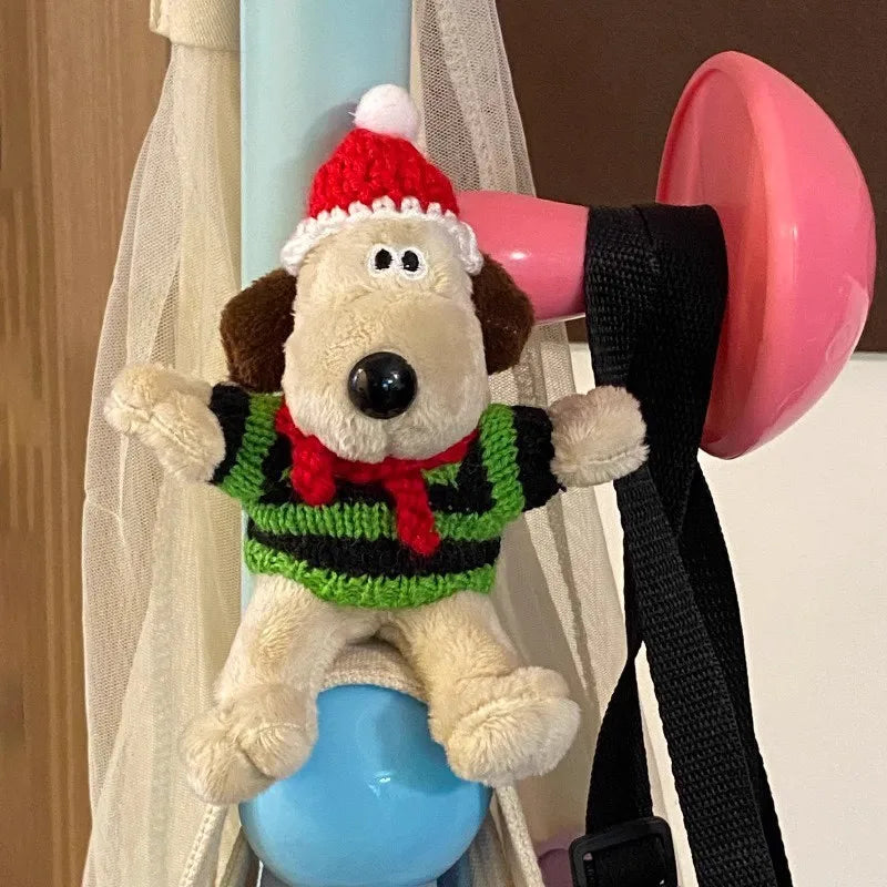 13cm-15cm Christmas Hat Puppy Refrigerator Magnet Sticker Photo Message Board Stickers Cartoon Cute Soft Magnet Home Deco