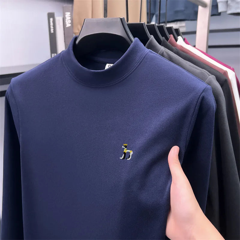 the KING CANINE - Men's Autumn Long-Sleeved T-Shirt, Half-Neck Collar Quality Print Puppy Sweatshirt, Comfortable Casual Underwear Men's Clothing