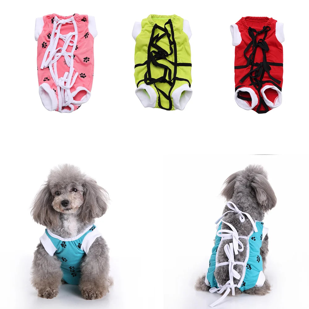 Pet Cat Recovery Surgical Costume Pet Dog Sterilization Clothes Pet Physiological Pants Anti-licking Vest for Abdomen Protect