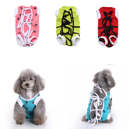 Pet Cat Recovery Surgical Costume Pet Dog Sterilization Clothes Pet Physiological Pants Anti-licking Vest for Abdomen Protect
