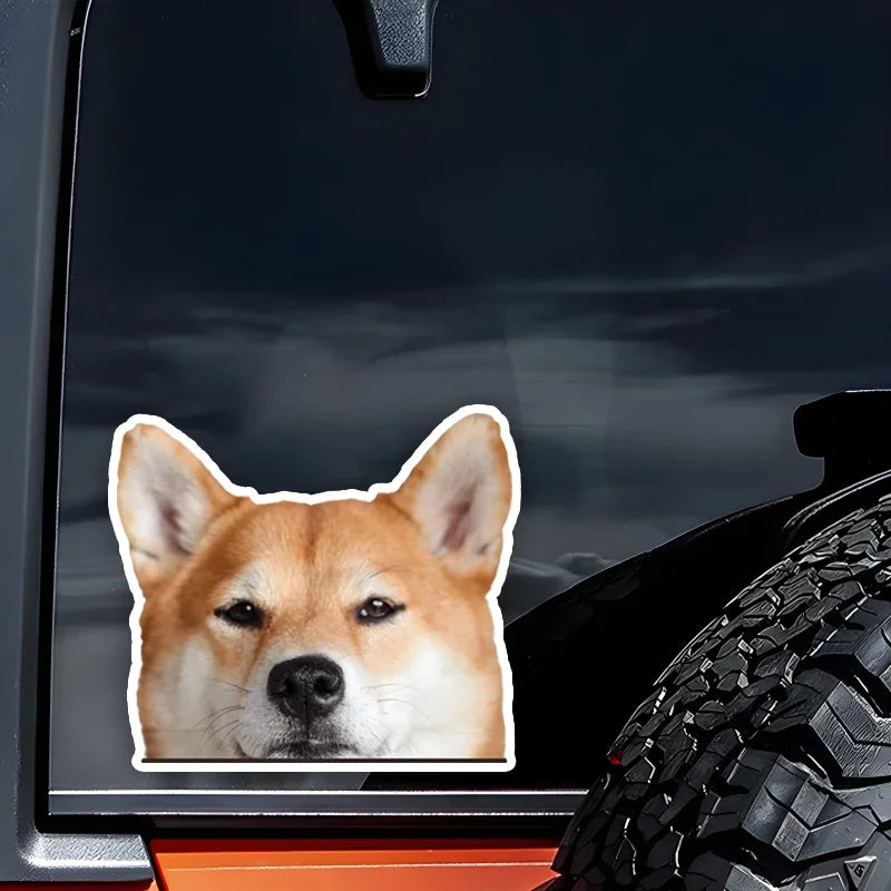 Cute Shiba Inu Dog Car Decals Bumper Window Stickers Wear resistant Easy to apply Car Accessories Waterproof Vinyl Material