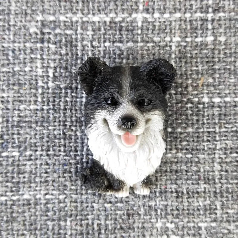 3D animal magnet refrigerator sticker simulation dog labrador Pug corgi Teddy Bichon resin Craft wall door home decoration gifts