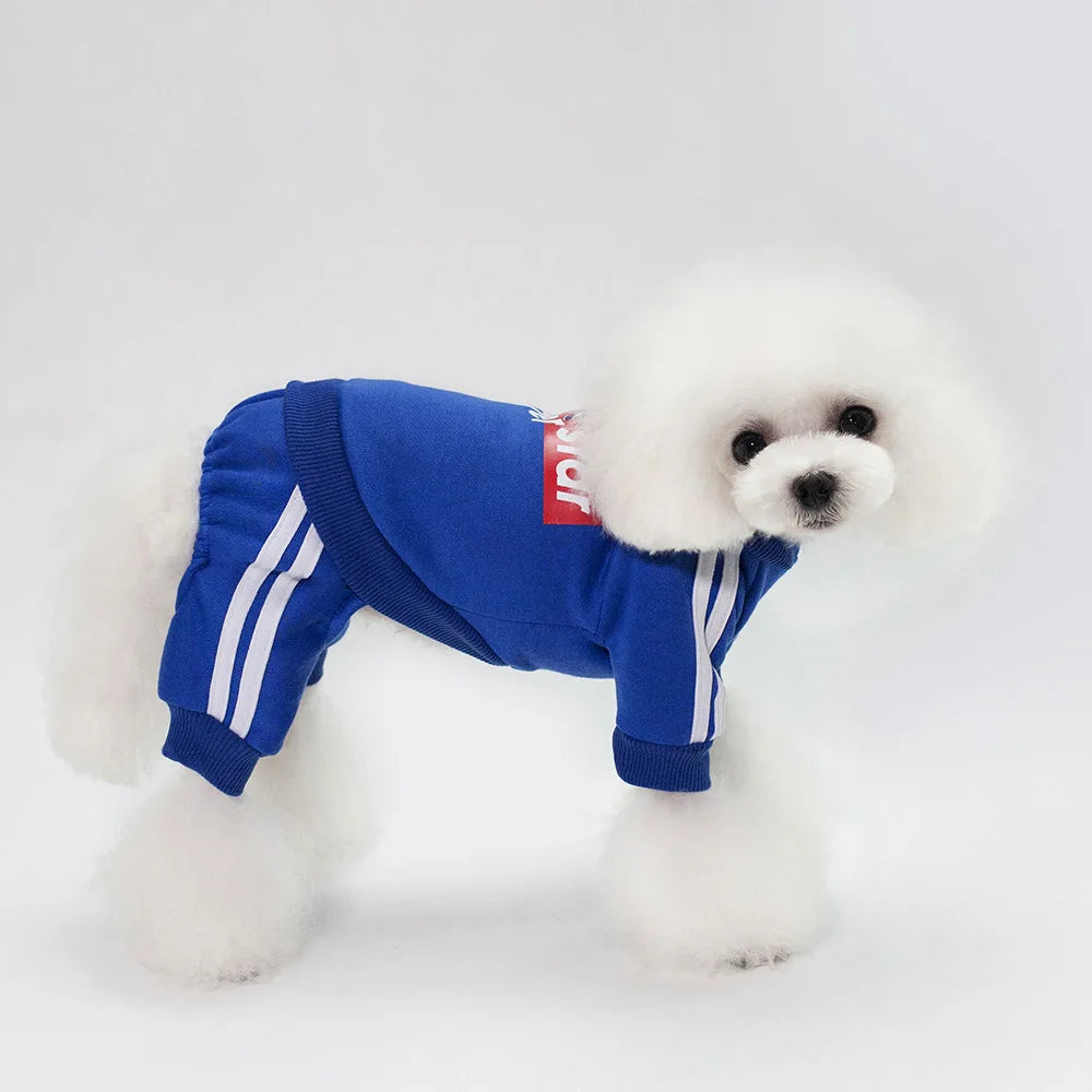 Pet Clothes for Dogs and Cats 4-Leg Hoodie Coat Pet Vest Puppy Clothes Print Design Apparel 5 Sizes Dog Clothes Dog Accessories