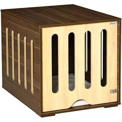 Custom Manufacture Modern Decorative Wood Villa Pet Cage Houses Furniture Corner Crate Dog Sleeping House For Small Medium Dog