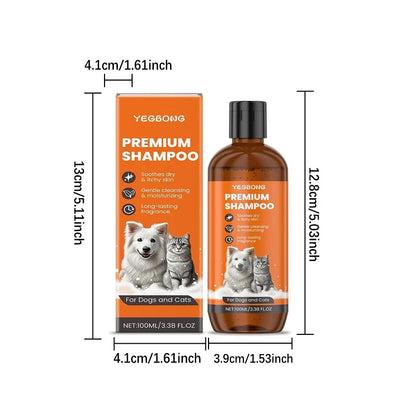 the SHAGGY SHAMPOO - 100ml Natural Ingredients Safe Efficient Formula, Pet Shampoo for Dogs & Cats, Removes Odor & Itch, Tangle, Flea & Insect Repellent