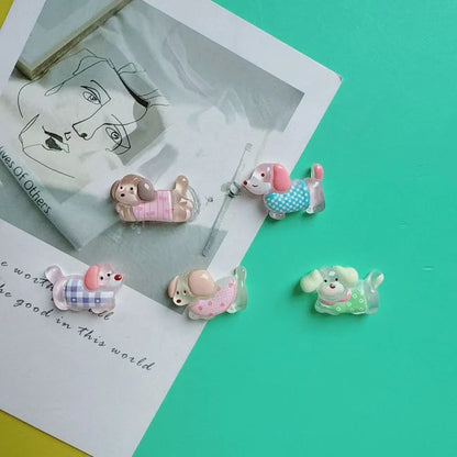 5pcs Cartoon transparent long dog Fridge Magnet Photo Wall message board Bulletin board decoration Magnetic stickers Home Decor