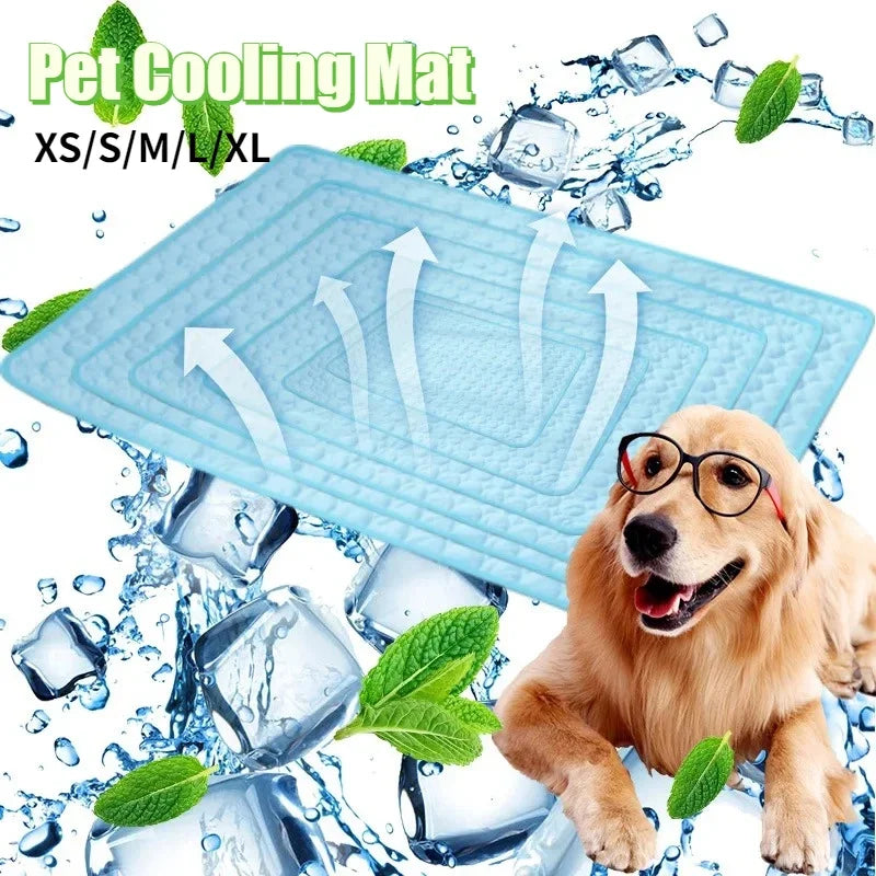 Dog Cooling Summer Pad Mat For Dogs Cat Blanket Sofa Breathable Pet Dog Bed Summer Puppy Pet Mat Car Seat Cover Pet Supplies