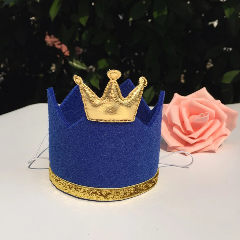 the CROWNED CANINE - 2PCS Pet Birthday Hat/Bow Tie Set, 8cm Long 5cm Wide Crown Hats for Cats/Dogs, Soft Comfortable Party Photo Props, Pet Dog Hat