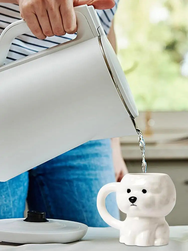Novelty Puppy Mugs Bichon Frise Puppy Ceramic Mug Cute Creative Home Drinking Cup Coffee Cup Couple Cup Festival Gifts