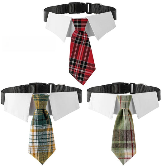 Adjustable Chic Pet Bandana with Bow Tie - Polyester Triangle Scarf & Drool Bib for Small to Large Dogs Perfect for Weddings