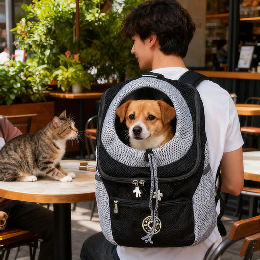 Dog Carrier Backpack for Pets, Thickened Sponge Pet Front-Facing Dog Carrier Backpack, Portable Puppy Transport Dog Bag