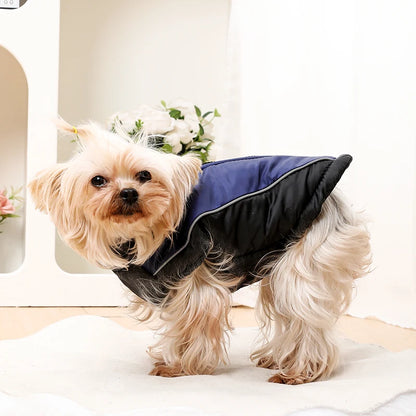Reflective Dog Clothes For Winter Warm Puppy Vest Coat With D-ring Outdoor Waterproof Pet Jacket For Small Medium Dogs Yorkshire